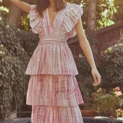 Maxi dresses with a criss - cross back for a flirty and unique detailKittenAlarm - Chelan Pleated Sleeves Layered Maxi Dress Maxi dresses with a criss - cross back for a flirty and unique detailKittenAlarm - Chelan Pleated Sleeves Layered Maxi Dress