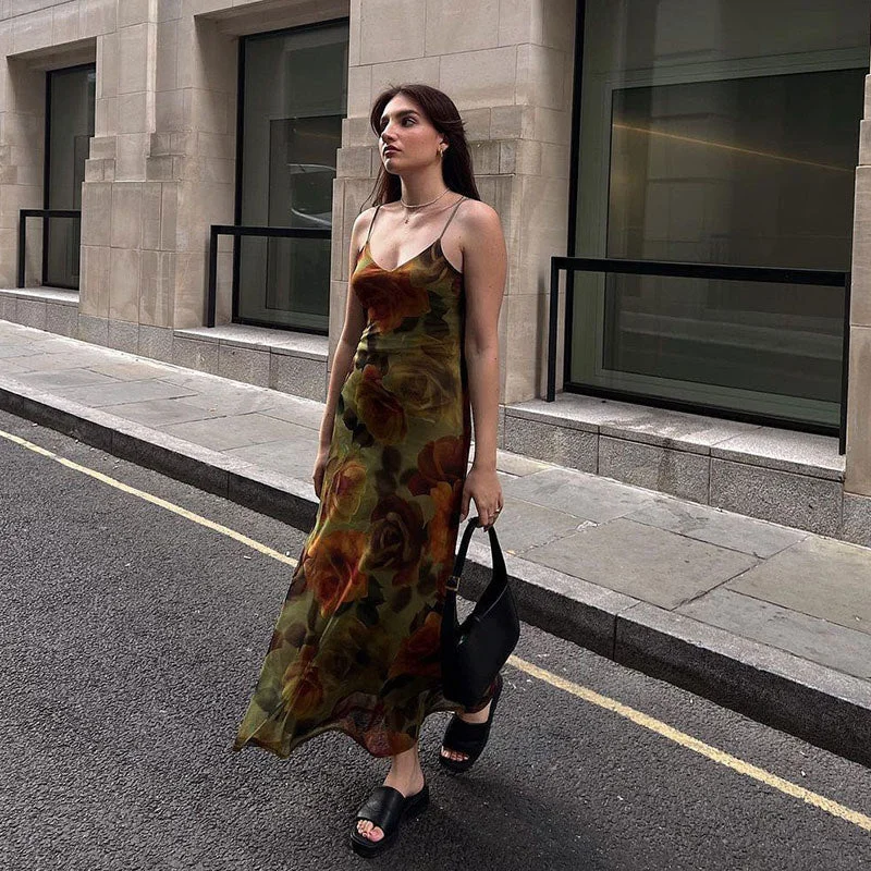Velvet maxi dresses with long sleeves for winter weddingsVintage Floral Print Chiffon V Neck Slip A-line Maxi Dress - Green Velvet maxi dresses with long sleeves for winter weddingsVintage Floral Print Chiffon V Neck Slip A-line Maxi Dress - Green