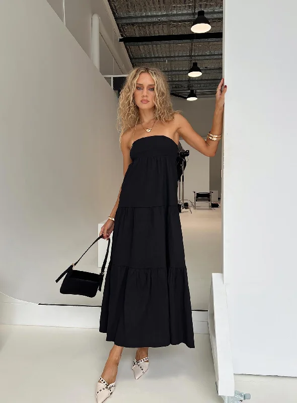 Animal print maxi dresses for a statement - making outfitOsment Maxi Dress Black
