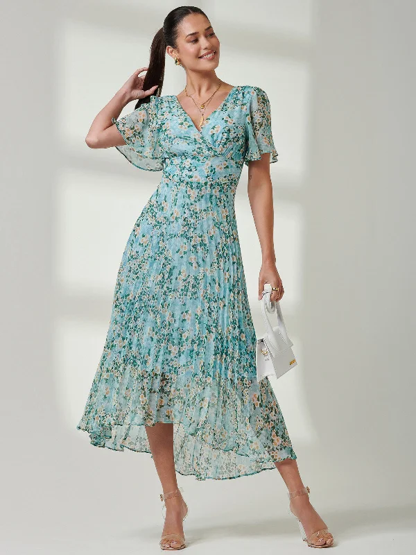 Maxi dresses with tassel accents for a fun and lively touchPleated Dip Hem Chiffon Midaxi Dress, Green Multi Maxi dresses with tassel accents for a fun and lively touchPleated Dip Hem Chiffon Midaxi Dress, Green Multi