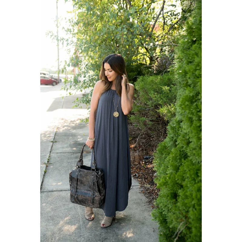 Strapless maxi dresses for a beachside vacationSlate Basic Maxi