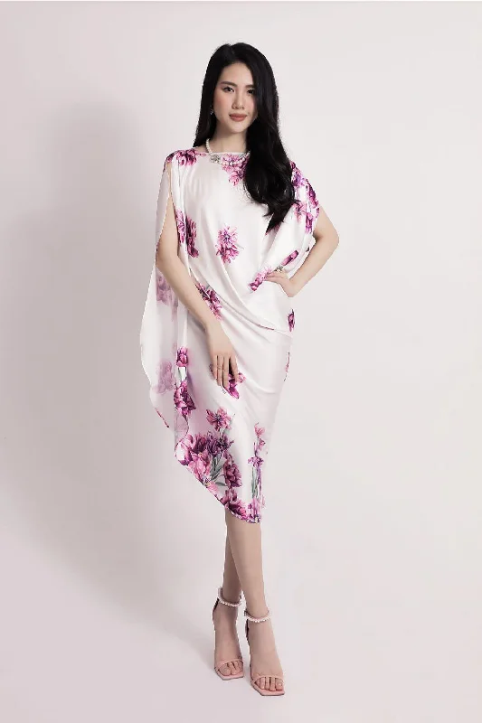 Midi dresses with button - front designs for a classic touchFergie Asymmetric Sleeves Dress Midi dresses with button - front designs for a classic touchFergie Asymmetric Sleeves Dress