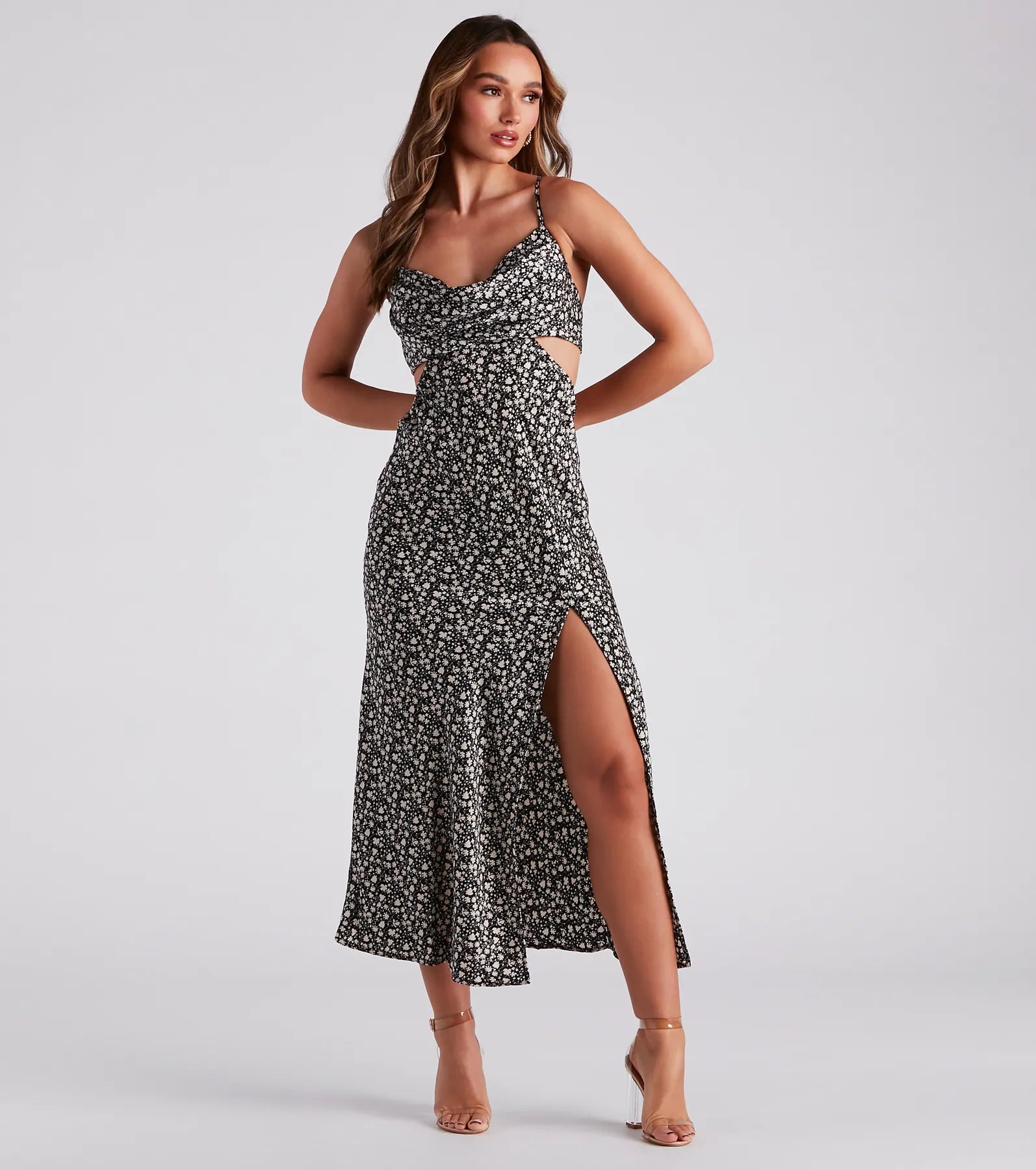 Midi dresses with halter necks for a stylish and comfortable optionGo With The Flow Floral Midi Dress Midi dresses with halter necks for a stylish and comfortable optionGo With The Flow Floral Midi Dress