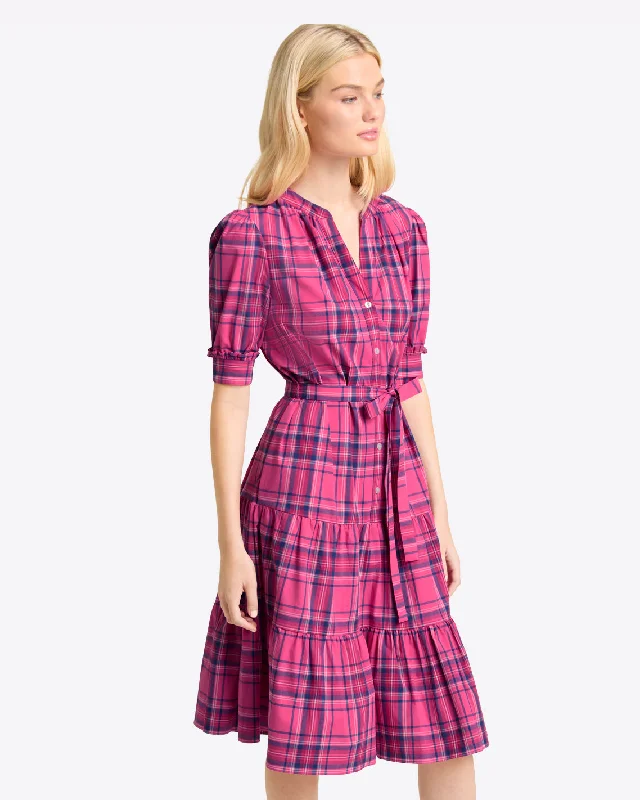 Plaid midi dresses for a fall - themed family gatheringLoretta Shirt Dress in Pink Angie Plaid Plaid midi dresses for a fall - themed family gatheringLoretta Shirt Dress in Pink Angie Plaid