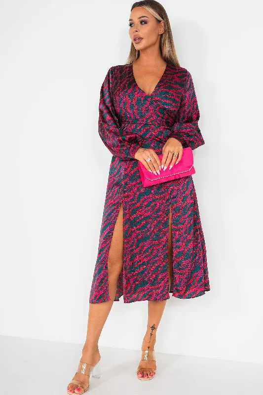 Midi dresses with keyhole backs for a flirty and unexpected detailMaddox Pink Print Dress Midi dresses with keyhole backs for a flirty and unexpected detailMaddox Pink Print Dress