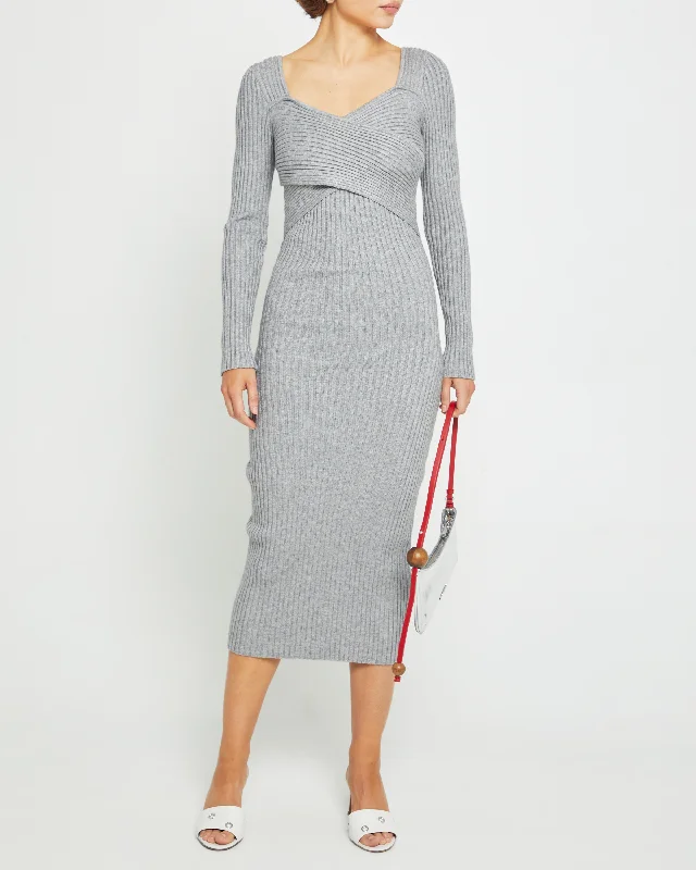 Midi dresses with printed lining for a hidden and stylish detailCosima Knit Dress