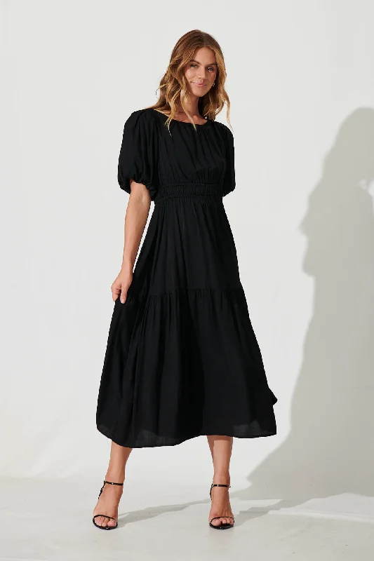 Midi dresses with animal prints for a bold and confident appearanceStargazer Midi Dress In Black Midi dresses with animal prints for a bold and confident appearanceStargazer Midi Dress In Black