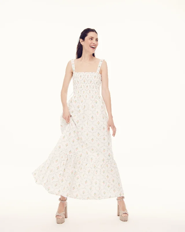 Wrap - style midi dresses in silk for a sophisticated office lookThe Anjuli Nap Dress - Pastel Trellis Cotton Wrap - style midi dresses in silk for a sophisticated office lookThe Anjuli Nap Dress - Pastel Trellis Cotton
