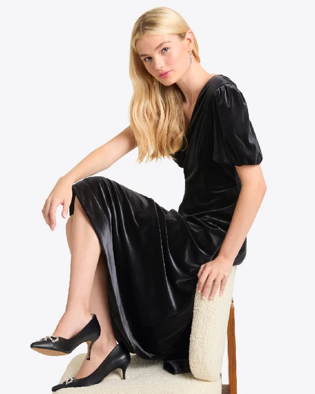 Midi dresses with off - the - shoulder necklines for a flirty lookVivienne Love Circle Midi Dress in Velvet Midi dresses with off - the - shoulder necklines for a flirty lookVivienne Love Circle Midi Dress in Velvet