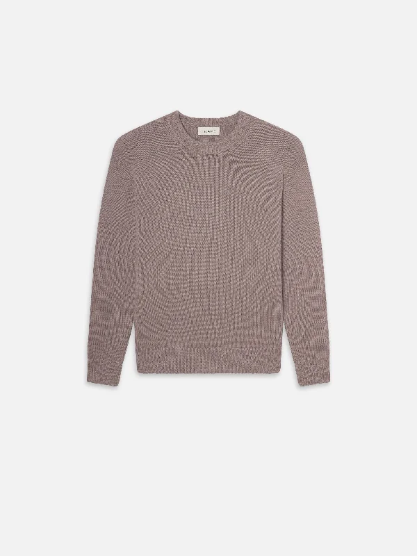Men's Denim Long - Sleeve Shirt with a Checkered Placket for a Country - Inspired LookCashmere Crewneck Sweater -- Soft Lavender Men's Denim Long - Sleeve Shirt with a Checkered Placket for a Country - Inspired LookCashmere Crewneck Sweater -- Soft Lavender