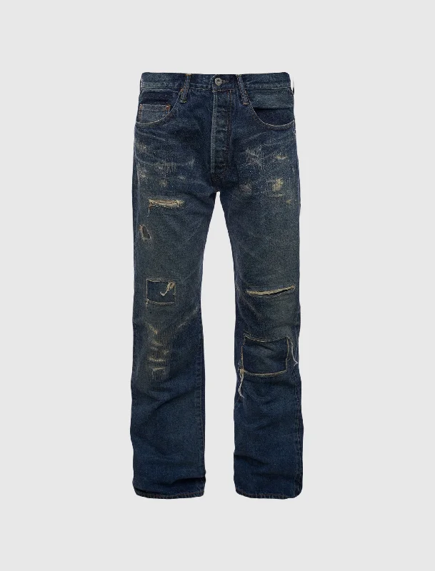 Men's Denim Vest with Embroidered Floral Patterns for a Boho - Inspired OutfitJEANS