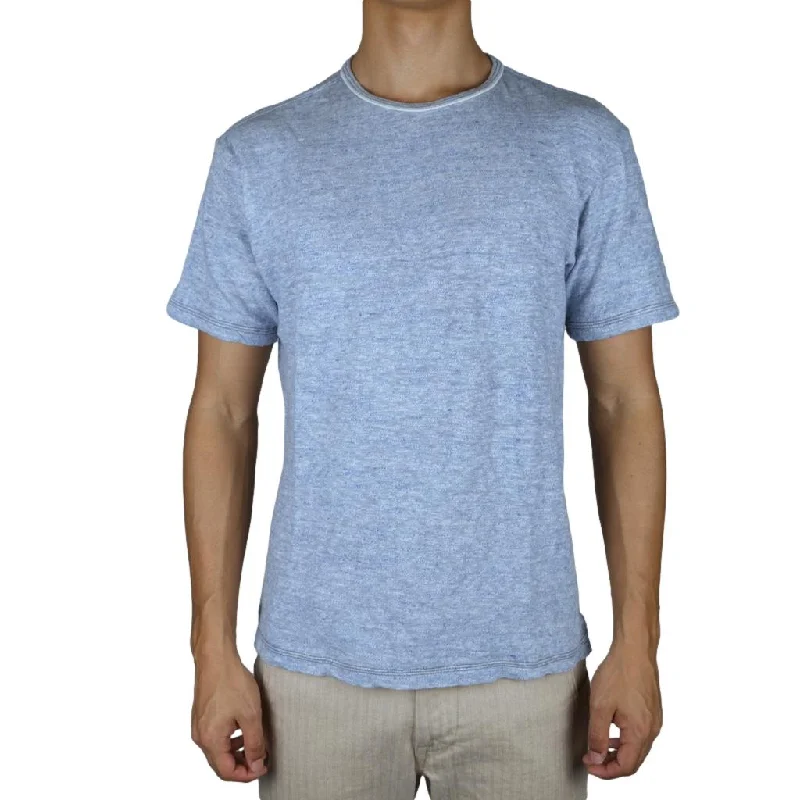 Men's Denim Tank Top for a Laid - Back Beach or Gym LookLoop & Weft Super Slub Crewneck Tee (Heather Blue)