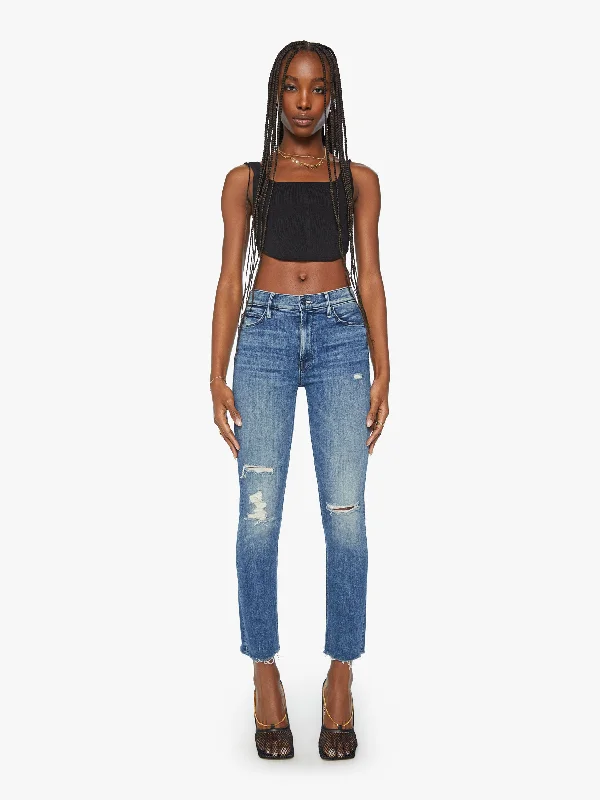 Men's Denim Tank Top for a Laid - Back Beach or Gym LookThe Mid Rise Dazzler Ankle Fray - Weekend Warrior