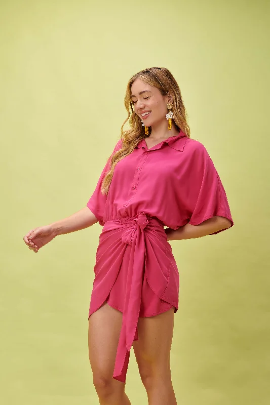 Men's Denim Button - Down Shirt with Roll - Up Cuffs for a Relaxed Summer VibeTropicana Breeze Dress Men's Denim Button - Down Shirt with Roll - Up Cuffs for a Relaxed Summer VibeTropicana Breeze Dress