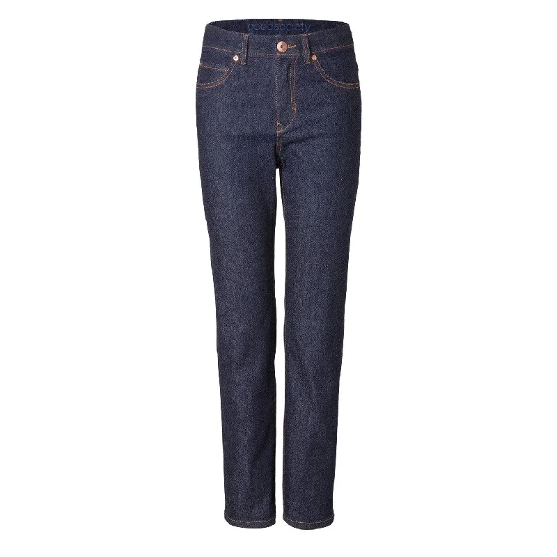 Plus Size Men's Denim Work Shirt with Multiple Pockets for PracticalityWomens High Waist Straight Jeans - Raw One Wash