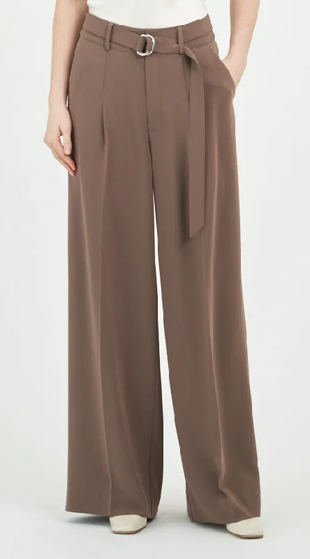 Women's sleeveless romper pants Colored women jeans in vibrant hues like red and yellow Belted Genna Pant