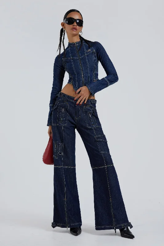 Women's corduroy fall pants Dark - wash women jeans for a sophisticated and slimming effect Hudson Indigo Denim Wash Cargo Jeans Women's corduroy fall pants Dark - wash women jeans for a sophisticated and slimming effect Hudson Indigo Denim Wash Cargo Jeans