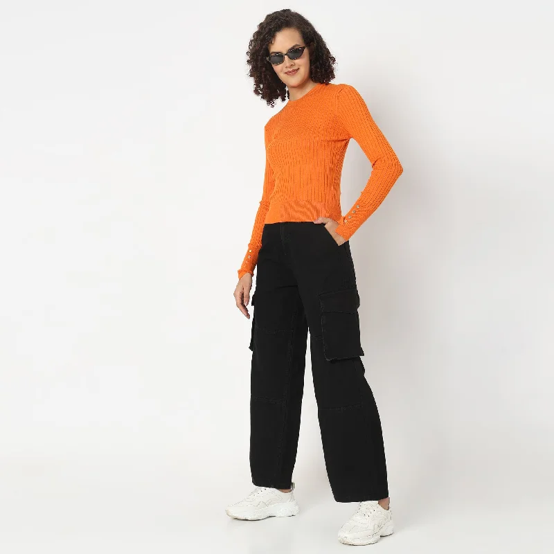 Women's long - length casual pants Straight - leg women jeans with a classic and timeless appeal Cargo Fit High Rise Jeans Women's long - length casual pants Straight - leg women jeans with a classic and timeless appeal Cargo Fit High Rise Jeans