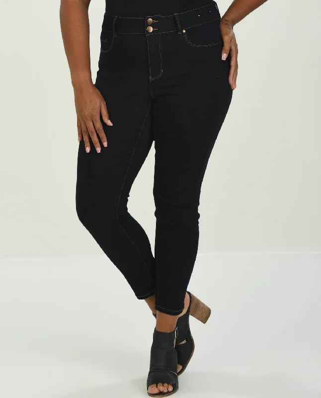 Women's pants for cocktail parties Distressed women jeans for a trendy and edgy look D Jeans Plus Double Button Skinny Jean Women's pants for cocktail parties Distressed women jeans for a trendy and edgy look D Jeans Plus Double Button Skinny Jean