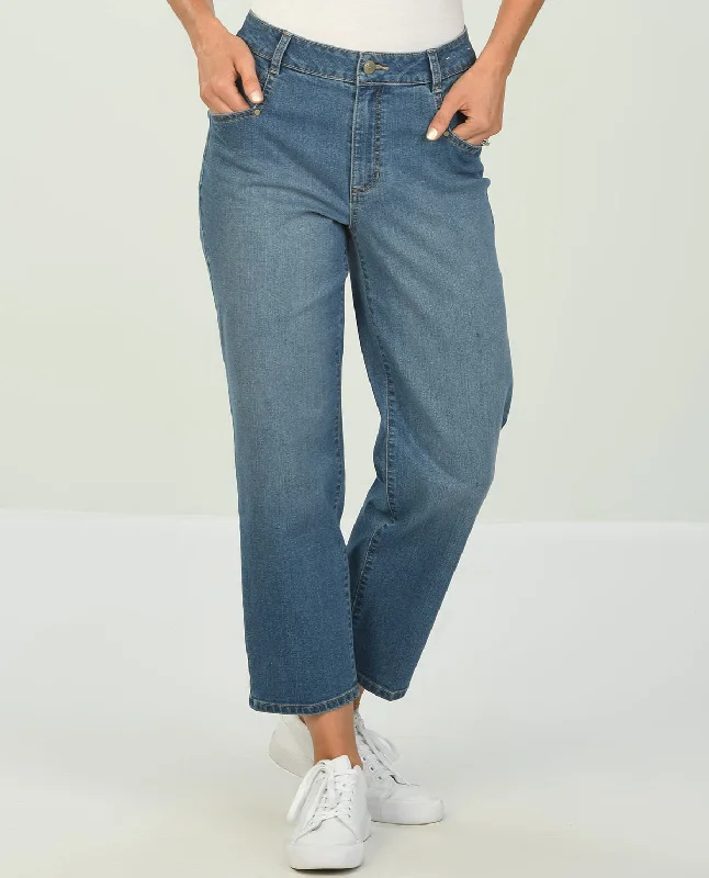 Women's senior - friendly lounge pants Embroidered women jeans with intricate patterns D Jeans Straight Leg Ankle Jean Women's senior - friendly lounge pants Embroidered women jeans with intricate patterns D Jeans Straight Leg Ankle Jean