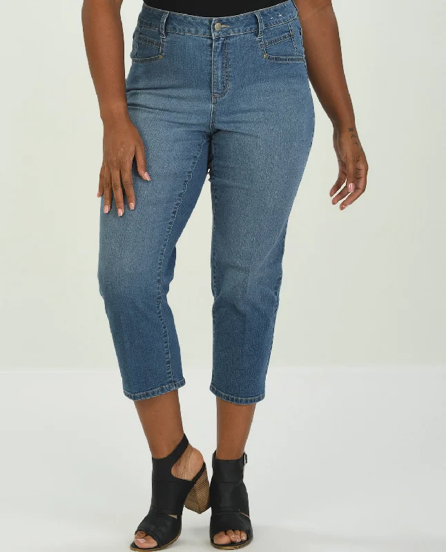 Women's pants for skiing Stretch women jeans for enhanced mobility and comfort D Jeans Plus Straight Leg Ankle Jean with Pockets Women's pants for skiing Stretch women jeans for enhanced mobility and comfort D Jeans Plus Straight Leg Ankle Jean with Pockets