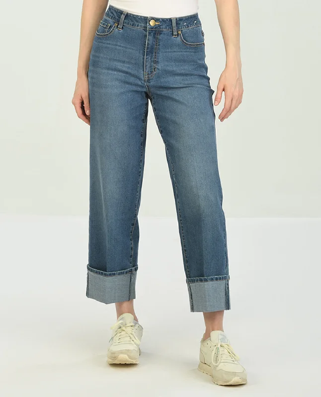 Women's pants for swimming (board shorts style) High - rise flare women jeans for a 70s - inspired look D Jeans Wide Leg Ankle Jean with Cuff Women's pants for swimming (board shorts style) High - rise flare women jeans for a 70s - inspired look D Jeans Wide Leg Ankle Jean with Cuff