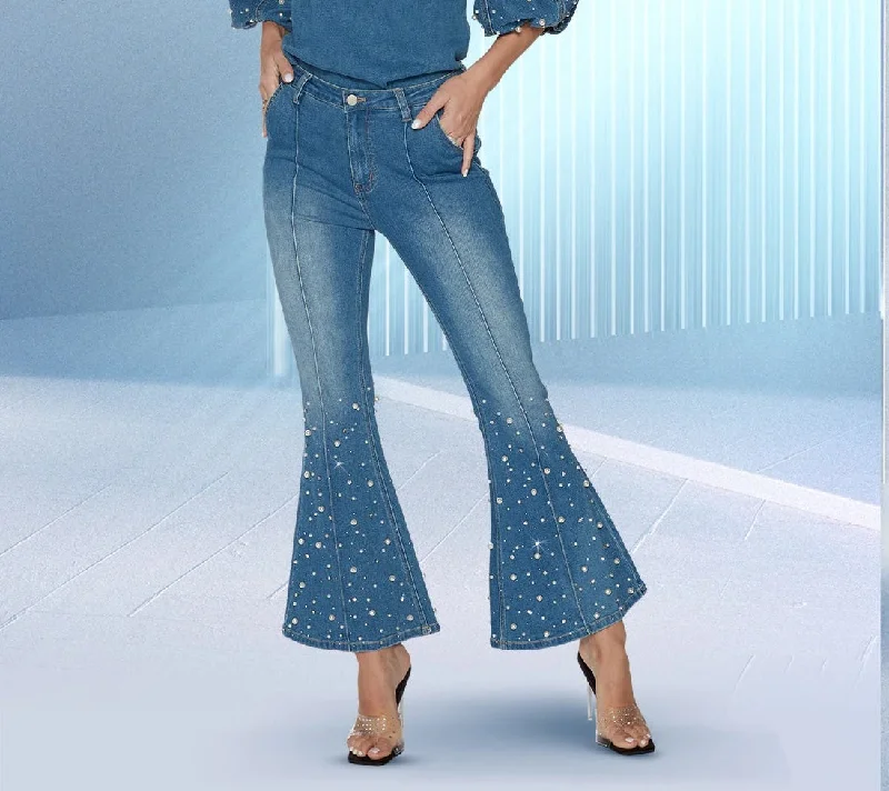 Women's drawstring athletic pants High - rise flare women jeans for a 70s - inspired look DV Jeans 8490 Pant Women's drawstring athletic pants High - rise flare women jeans for a 70s - inspired look DV Jeans 8490 Pant