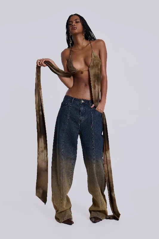 Women's tassel - adorned boho pants Embellished women jeans with studs or rhinestones for a glamorous touch Gypsum Dipdye Jeans Women's tassel - adorned boho pants Embellished women jeans with studs or rhinestones for a glamorous touch Gypsum Dipdye Jeans