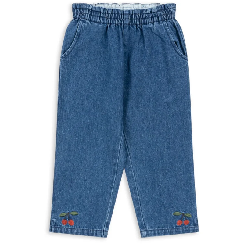 Women's pants for job interviews Skinny women jeans with a form - fitting design Konges Sløjd Denim Blue Magot Frill Pants Gots Women's pants for job interviews Skinny women jeans with a form - fitting design Konges Sløjd Denim Blue Magot Frill Pants Gots