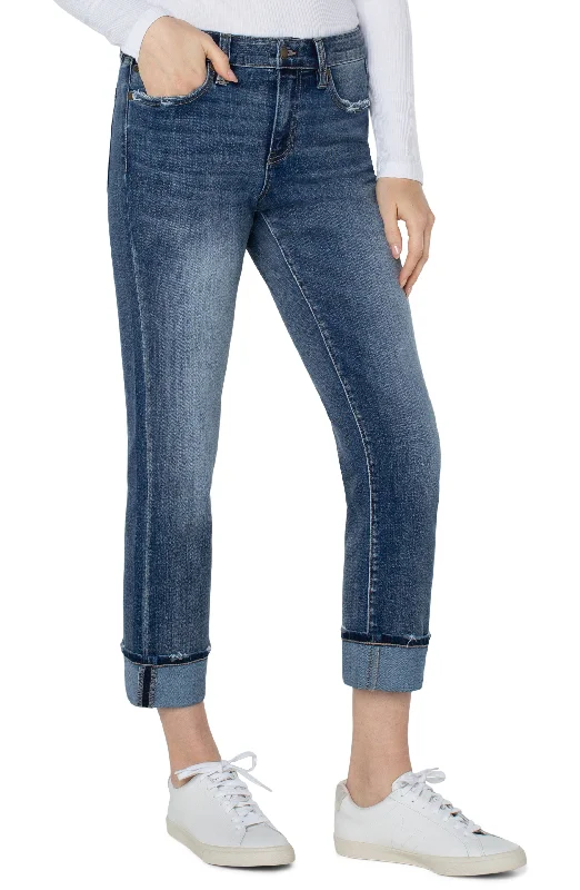Women's budget - friendly denim pants Button - fly women jeans with a traditional touch Marley Girlfriend Women's budget - friendly denim pants Button - fly women jeans with a traditional touch Marley Girlfriend