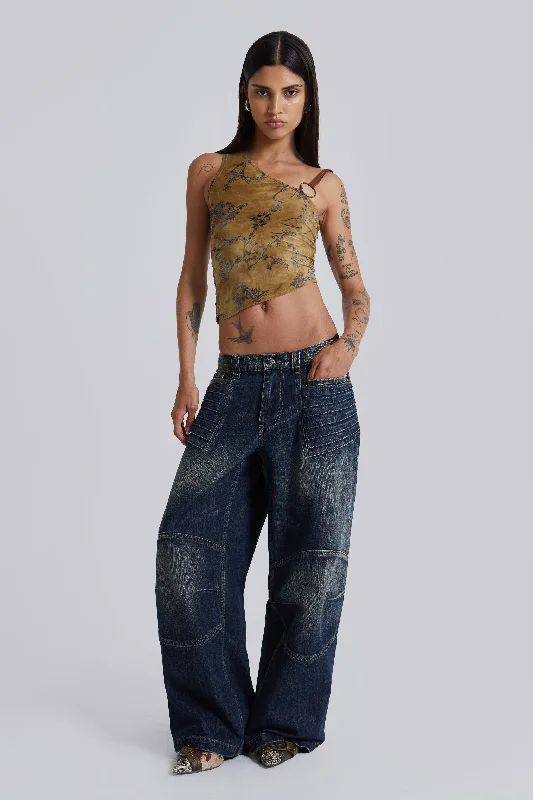 Women's ruffled hem dress pants Cargo women jeans with multiple pockets for added functionality Mid Blue Crash Biker Colossus Jeans Women's ruffled hem dress pants Cargo women jeans with multiple pockets for added functionality Mid Blue Crash Biker Colossus Jeans
