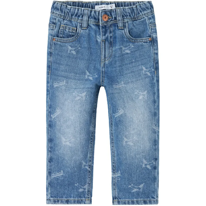 Women's fall - appropriate corduroy pants Distressed women jeans for a trendy and edgy look Name It Medium Blue Denim Silas Tapered AOP Jeans Women's fall - appropriate corduroy pants Distressed women jeans for a trendy and edgy look Name It Medium Blue Denim Silas Tapered AOP Jeans