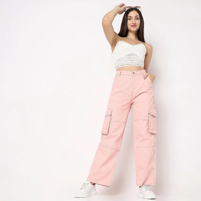 Women's ruffled hem dress pants Cargo women jeans with multiple pockets for added functionality Cargo Fit High Rise Jeans Women's ruffled hem dress pants Cargo women jeans with multiple pockets for added functionality Cargo Fit High Rise Jeans