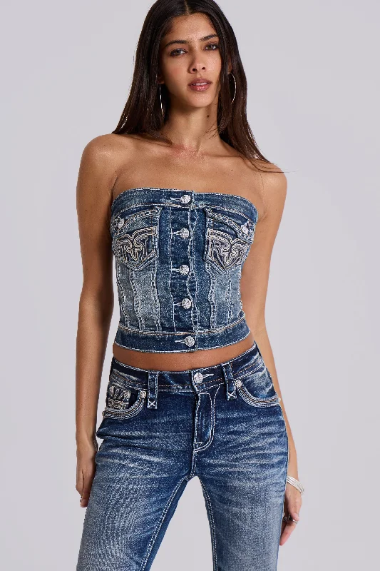 Women's pants for outdoor adventures Dark - wash women jeans for a sophisticated and slimming effect Rock Revival Denim Corset Top Women's pants for outdoor adventures Dark - wash women jeans for a sophisticated and slimming effect Rock Revival Denim Corset Top