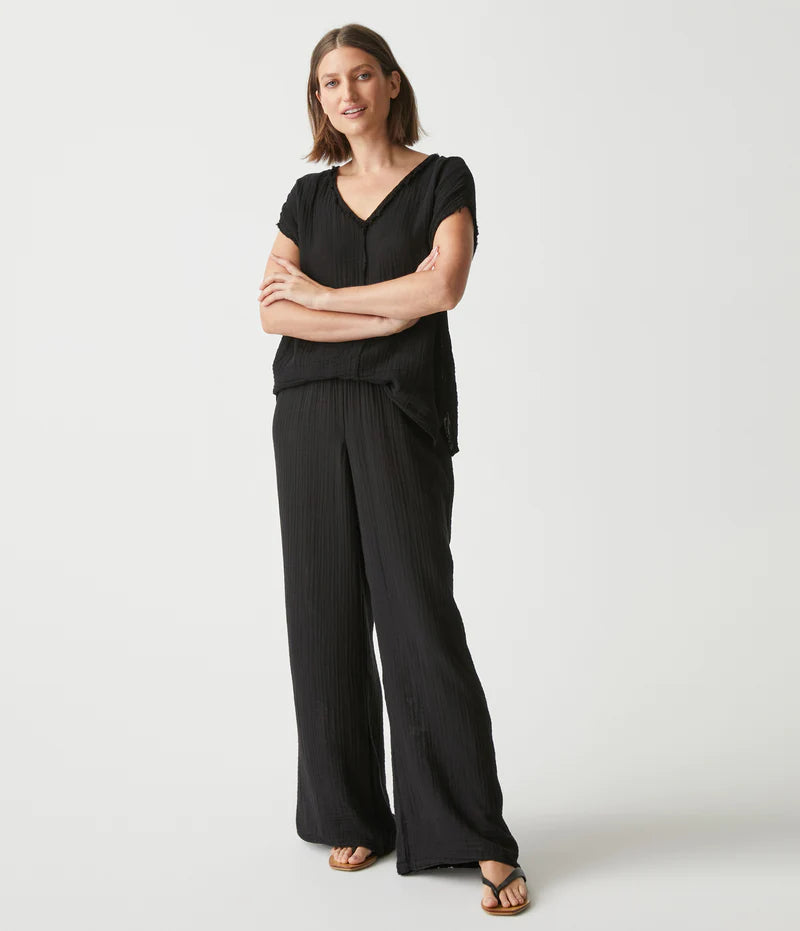 Women's straight - leg lounge pants Mom jeans for a nostalgic and casual look Susie Gauze Pant Women's straight - leg lounge pants Mom jeans for a nostalgic and casual look Susie Gauze Pant