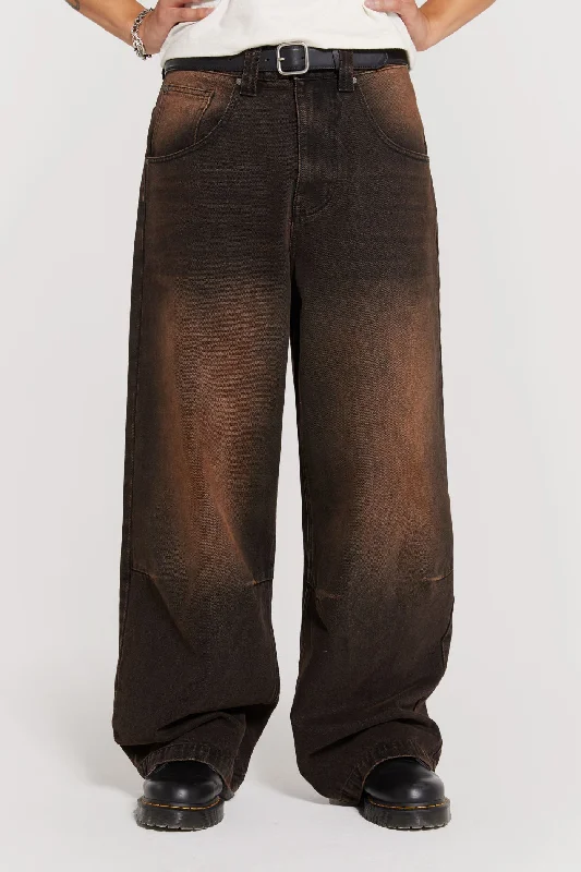 Women's lace - trimmed evening pants Light - wash women jeans for a fresh and summery appearance Vintage Brown Colossus Fit Jeans Women's lace - trimmed evening pants Light - wash women jeans for a fresh and summery appearance Vintage Brown Colossus Fit Jeans