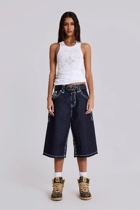 Women's fall - appropriate corduroy pants Distressed women jeans for a trendy and edgy look Rock Revival River Colossus Jorts