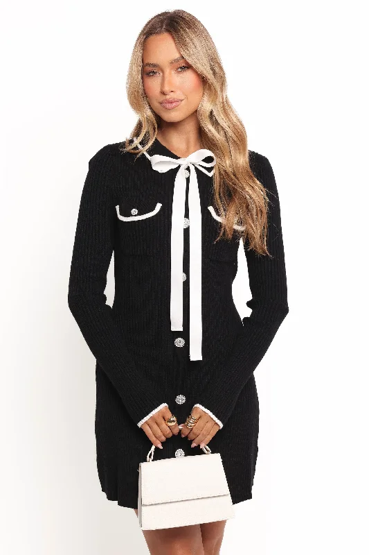 Mini dresses with V - necklines for a flattering shapeAcantha Mini Dress - Black