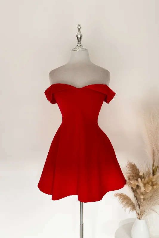 Mini dresses with criss - cross backs for a flirty lookBelle Mini Dress - Red