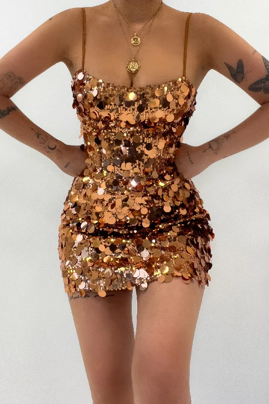 Sequined mini dresses for New Year's EveDella Mini Dress