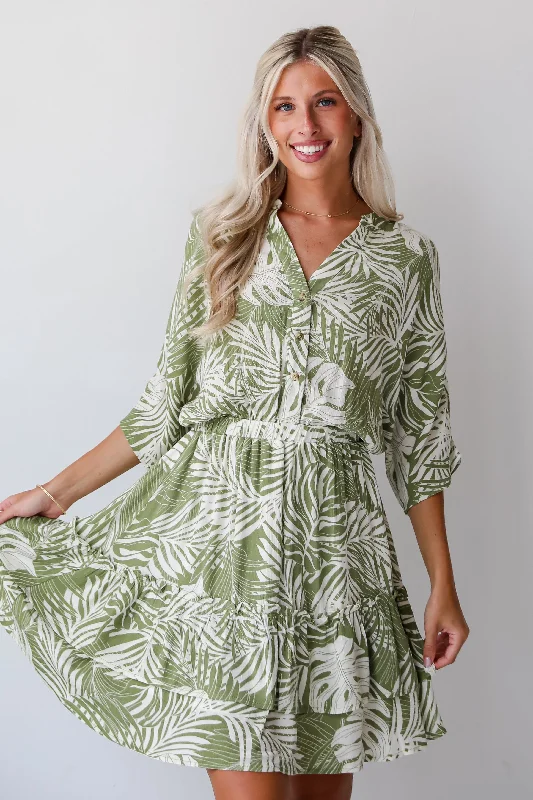 Mini dresses with patchwork designs for a unique styleDestined For Sun Green Tropical Mini Dress Mini dresses with patchwork designs for a unique styleDestined For Sun Green Tropical Mini Dress