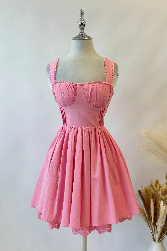 Mini dresses with spaghetti straps for a delicate lookDorothy Mini Dress - Pink