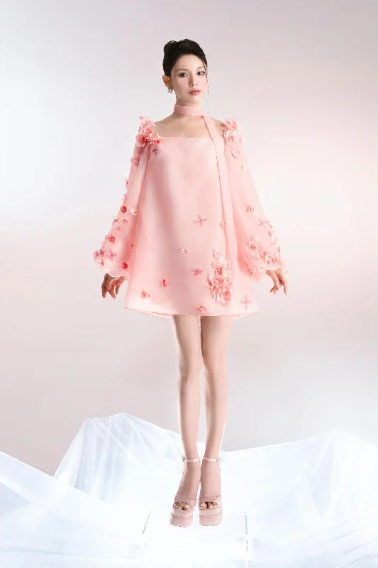 Velvet mini dresses for autumn weddingsFlora Trapezoid Square Neck Organza Mini Dress Velvet mini dresses for autumn weddingsFlora Trapezoid Square Neck Organza Mini Dress