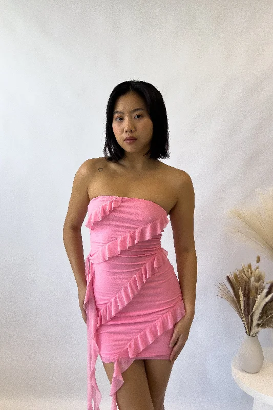 Mini dresses with empire waists for a flattering fitIsla Mini Dress - Pink