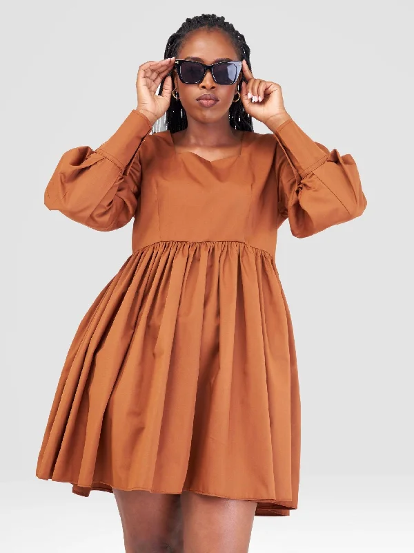 Mini dresses with ribbed textures for a unique appearanceIzulu Doldol Mini Dress - Chocolate Brown Mini dresses with ribbed textures for a unique appearanceIzulu Doldol Mini Dress - Chocolate Brown