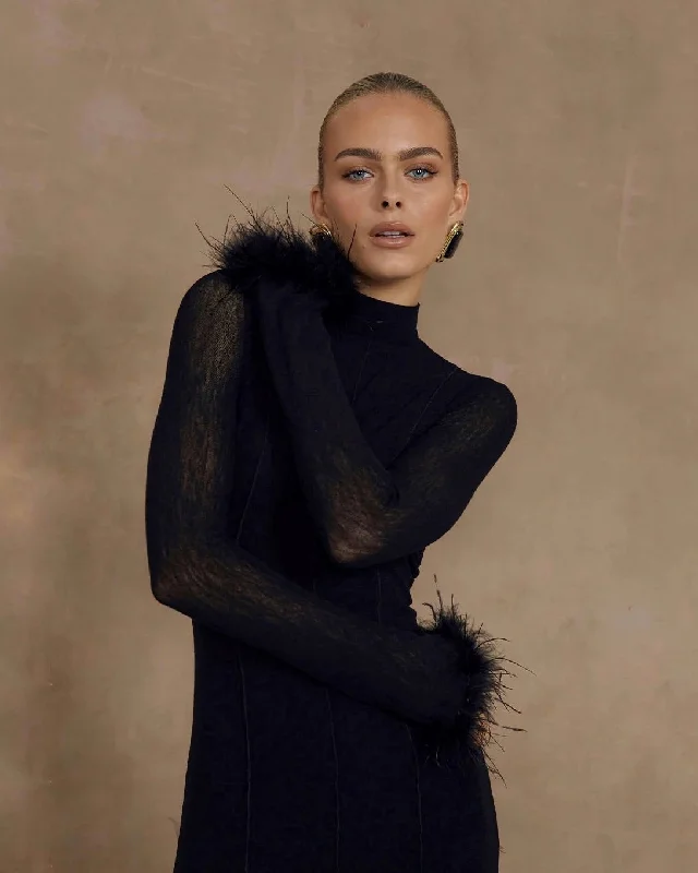 Mini dresses with beaded embellishments for a fancy eventMIRADOR MINI DRESS -BLACK