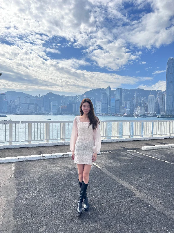 Denim mini dresses with distressed detailsRosaline Bling Mini Dress