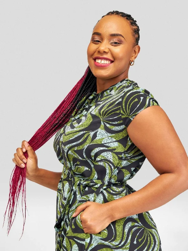 Mini dresses with pleated skirts for a classic lookSalok Havilah Apphia Shift Dress - Green Print Mini dresses with pleated skirts for a classic lookSalok Havilah Apphia Shift Dress - Green Print