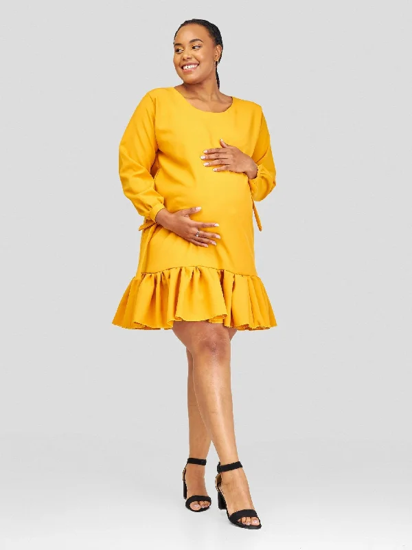 Mini dresses with one - shoulder designsVintlyne Shira Shift Dress - Mustard