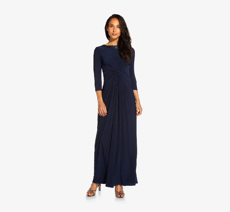 Bodycon dress for a music festival​Adrianna Papell AP1E207502 Long Sleeve Long Dress